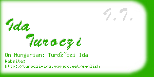 ida turoczi business card